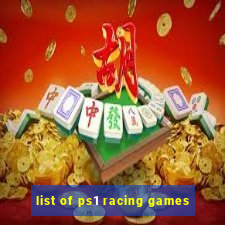 list of ps1 racing games